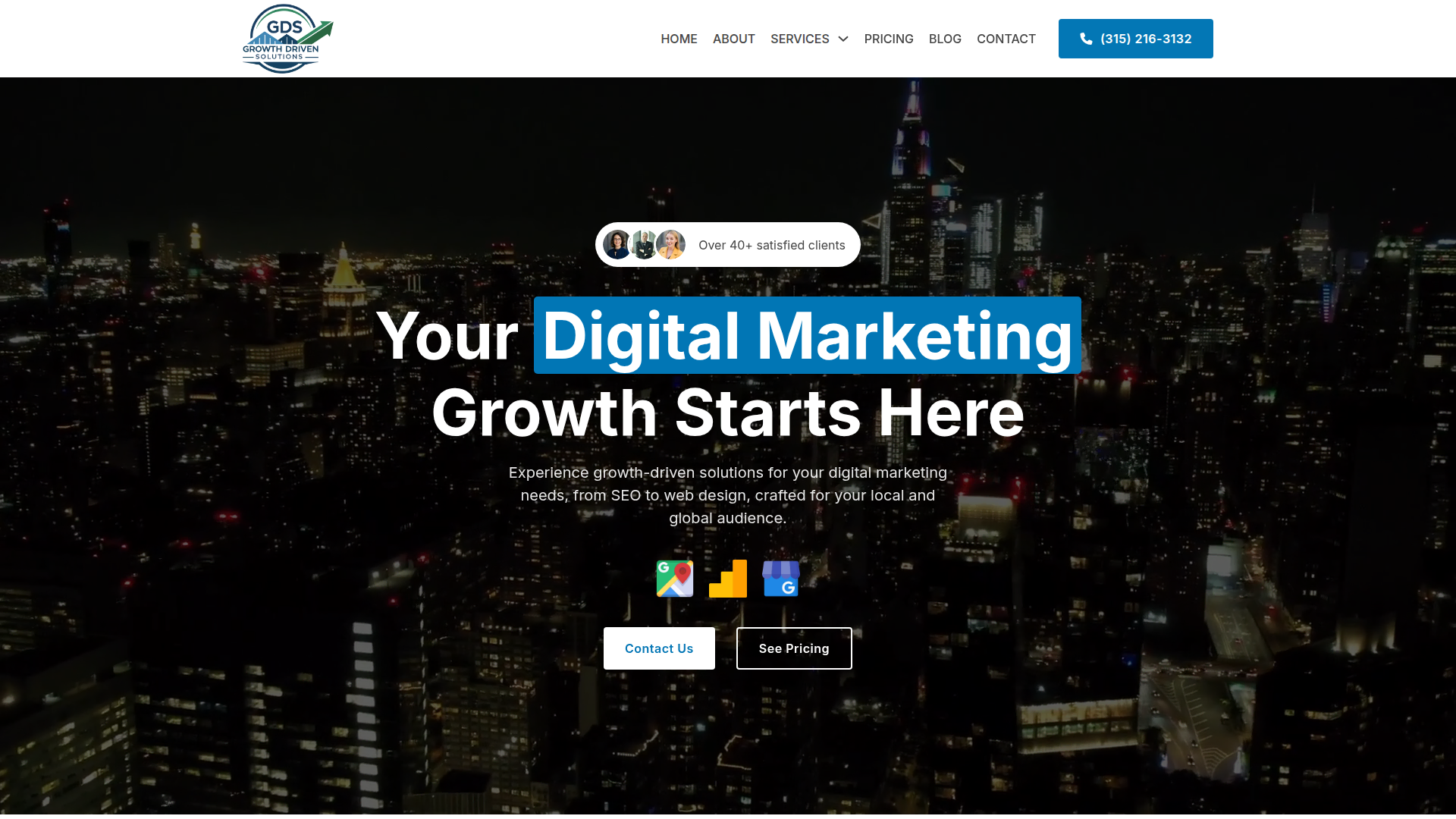 Growth Driven Solutions website