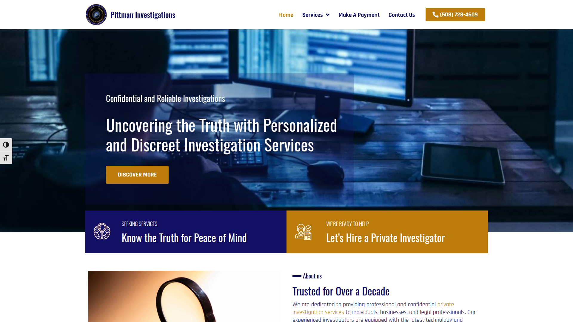 Pittman Investigations website